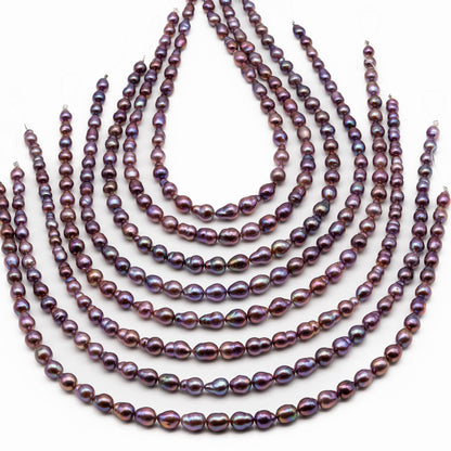 9-11mm Edison Pearl in Full Strand, Freshwater Pearl in Natural Colors with High Luster, Pre-Strung for Jewelry Making, SKU # 2851ED