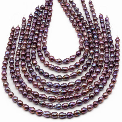 9-11mm Edison Pearl in Full Strand, Freshwater Pearl in Natural Colors with High Luster, Pre-Strung for Jewelry Making, SKU # 2851ED