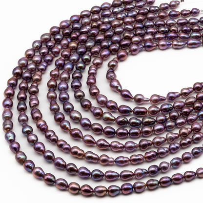 9-11mm Edison Pearl in Full Strand, Freshwater Pearl in Natural Colors with High Luster, Pre-Strung for Jewelry Making, SKU # 2851ED