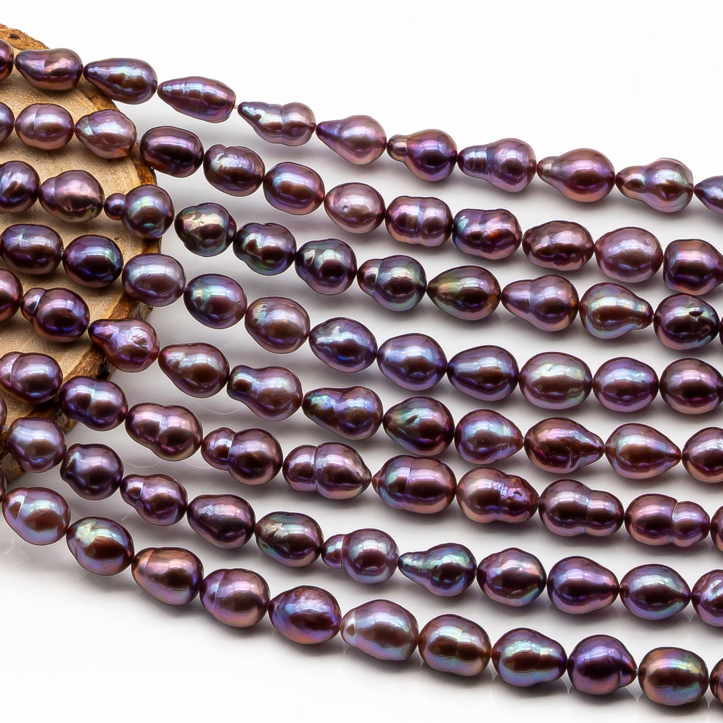 9-11mm Edison Pearl in Full Strand, Freshwater Pearl in Natural Colors with High Luster, Pre-Strung for Jewelry Making, SKU # 2851ED