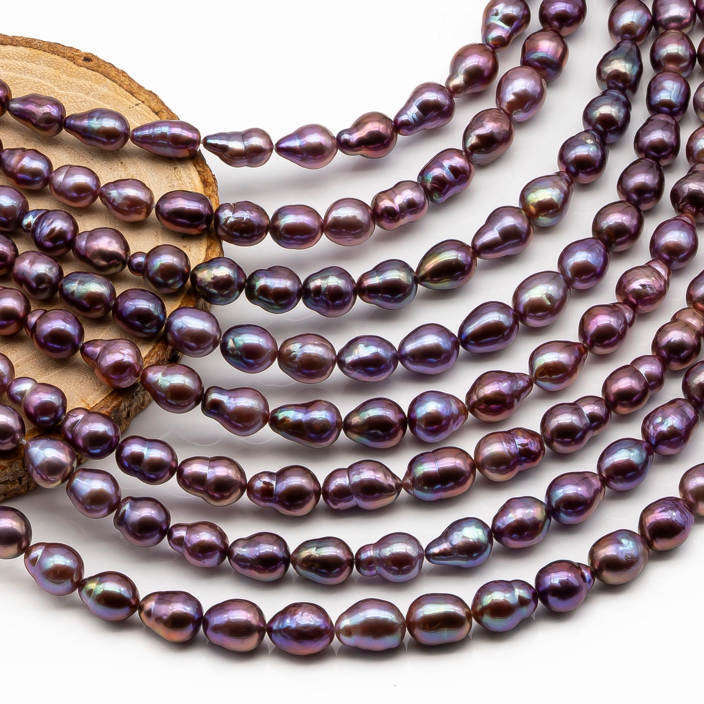 9-11mm Edison Pearl in Full Strand, Freshwater Pearl in Natural Colors with High Luster, Pre-Strung for Jewelry Making, SKU # 2851ED