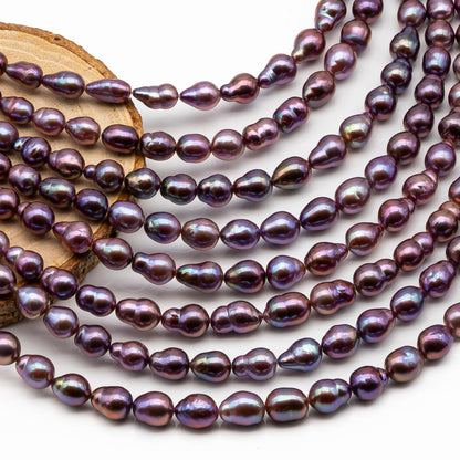 9-11mm Edison Pearl in Full Strand, Freshwater Pearl in Natural Colors with High Luster, Pre-Strung for Jewelry Making, SKU # 2851ED