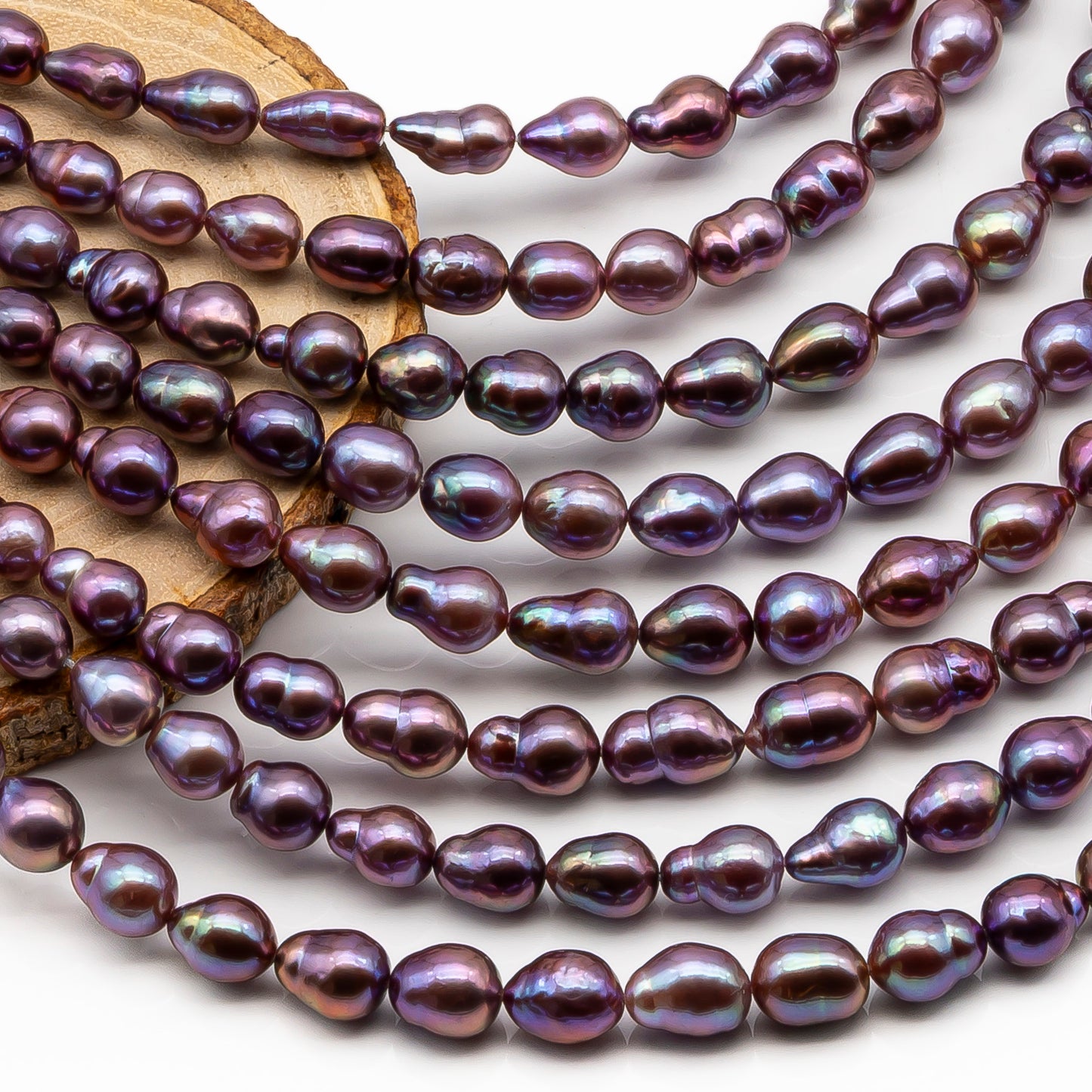 9-11mm Edison Pearl in Full Strand, Freshwater Pearl in Natural Colors with High Luster, Pre-Strung for Jewelry Making, SKU # 2851ED