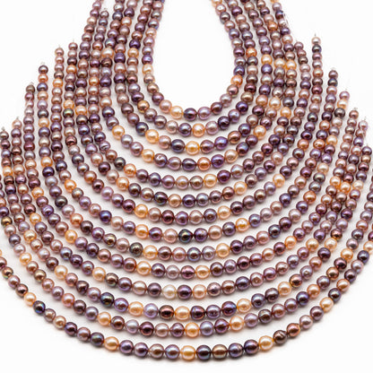 9-11mm Edison Pearl in Full Strand, Freshwater Pearl in Natural Colors with High Luster, Pre-Strung for Jewelry Making, SKU # 2852ED