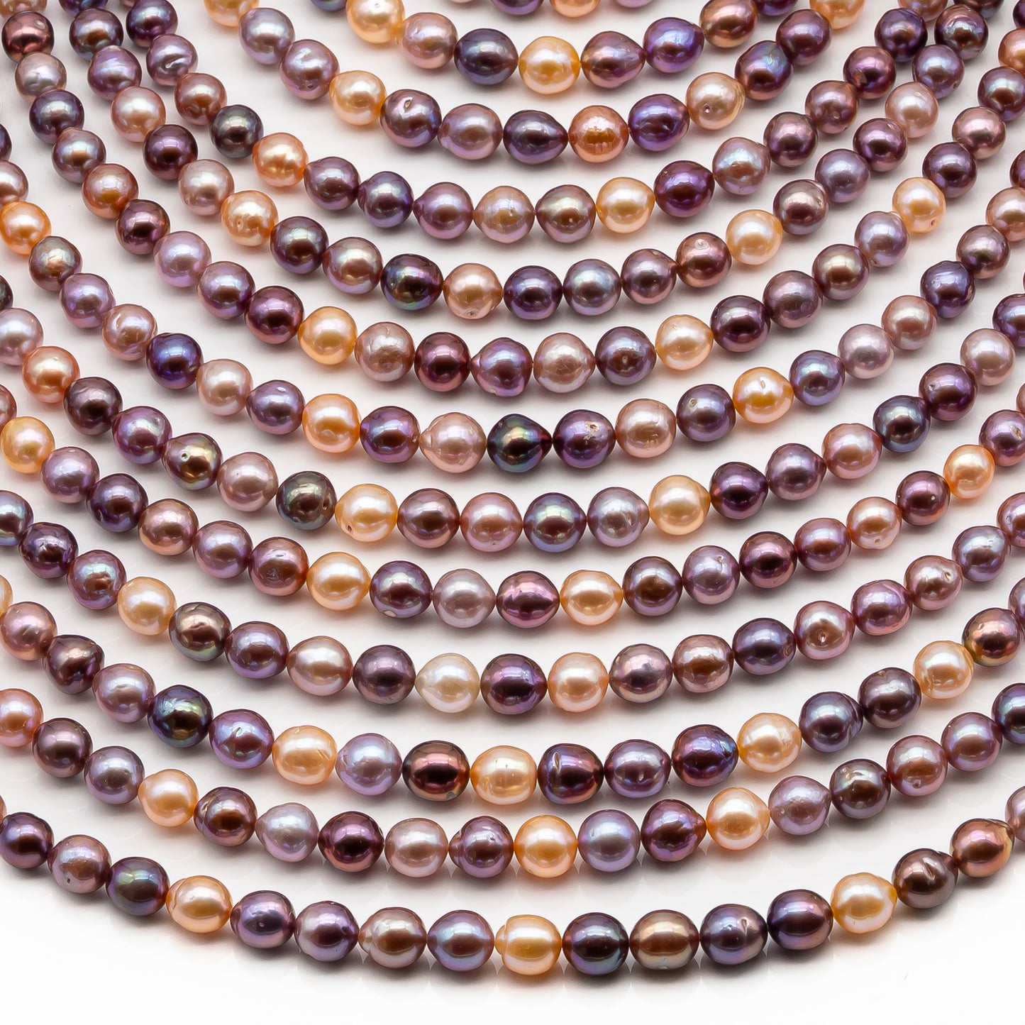 9-11mm Edison Pearl in Full Strand, Freshwater Pearl in Natural Colors with High Luster, Pre-Strung for Jewelry Making, SKU # 2852ED