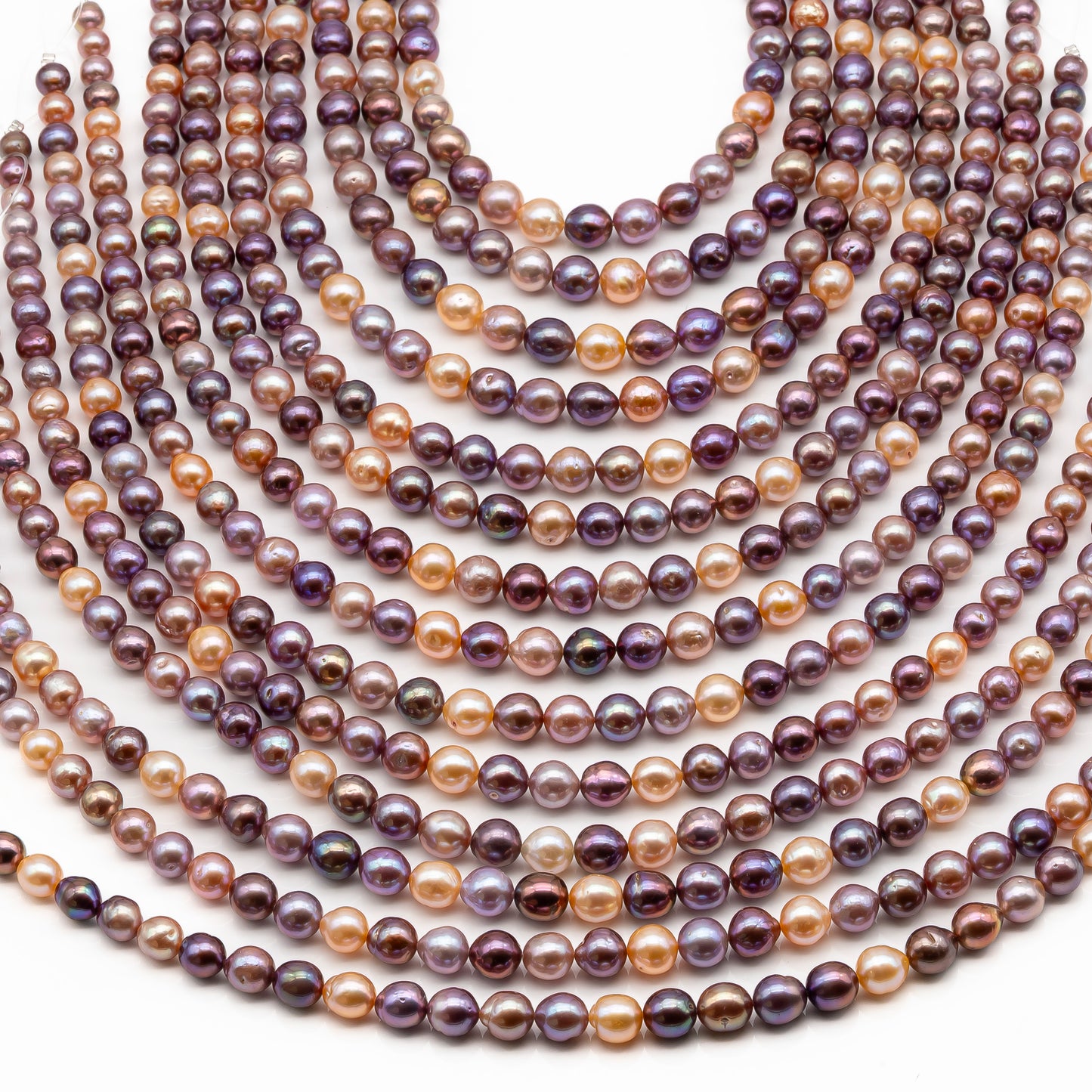 9-11mm Edison Pearl in Full Strand, Freshwater Pearl in Natural Colors with High Luster, Pre-Strung for Jewelry Making, SKU # 2852ED