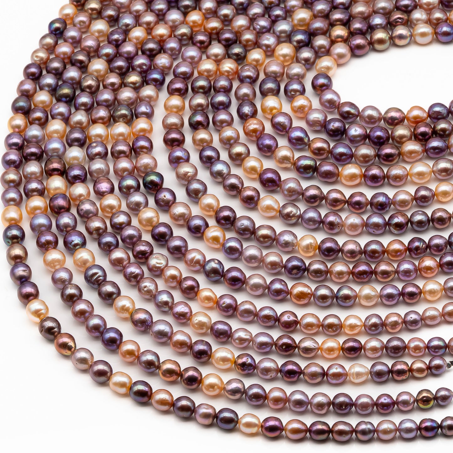 9-11mm Edison Pearl in Full Strand, Freshwater Pearl in Natural Colors with High Luster, Pre-Strung for Jewelry Making, SKU # 2852ED