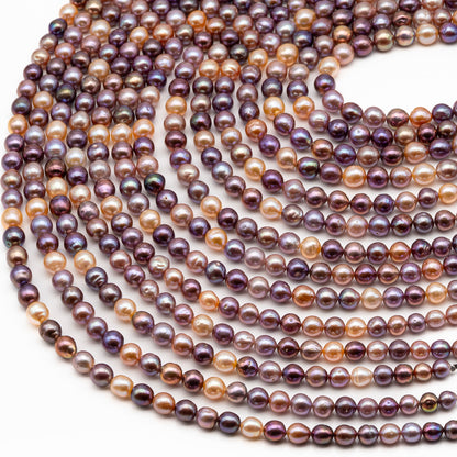 9-11mm Edison Pearl in Full Strand, Freshwater Pearl in Natural Colors with High Luster, Pre-Strung for Jewelry Making, SKU # 2852ED
