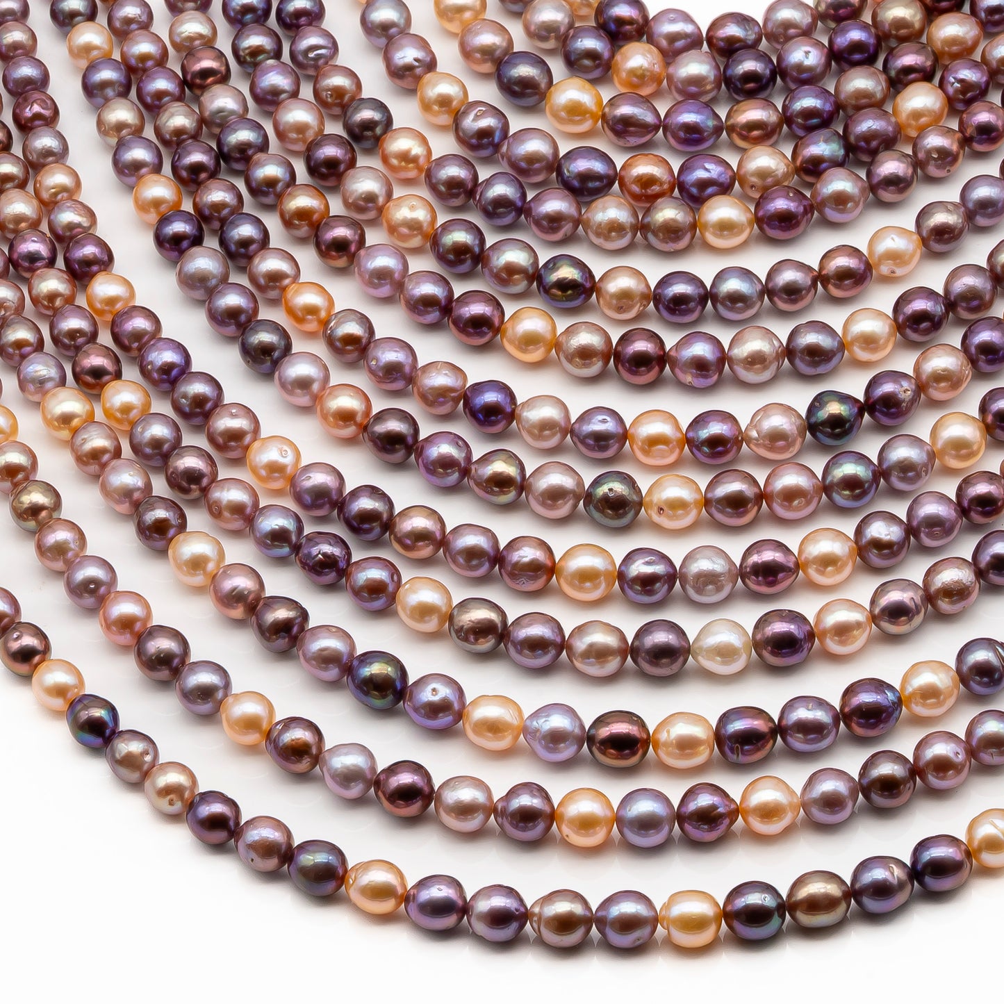 9-11mm Edison Pearl in Full Strand, Freshwater Pearl in Natural Colors with High Luster, Pre-Strung for Jewelry Making, SKU # 2852ED