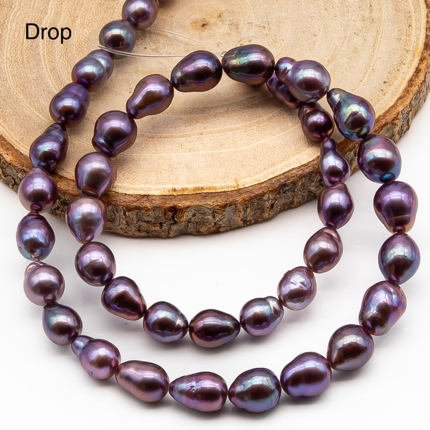 9-11mm Edison Pearl in Full Strand, Freshwater Pearl in Natural Colors with High Luster, Pre-Strung for Jewelry Making, SKU # 2850ED