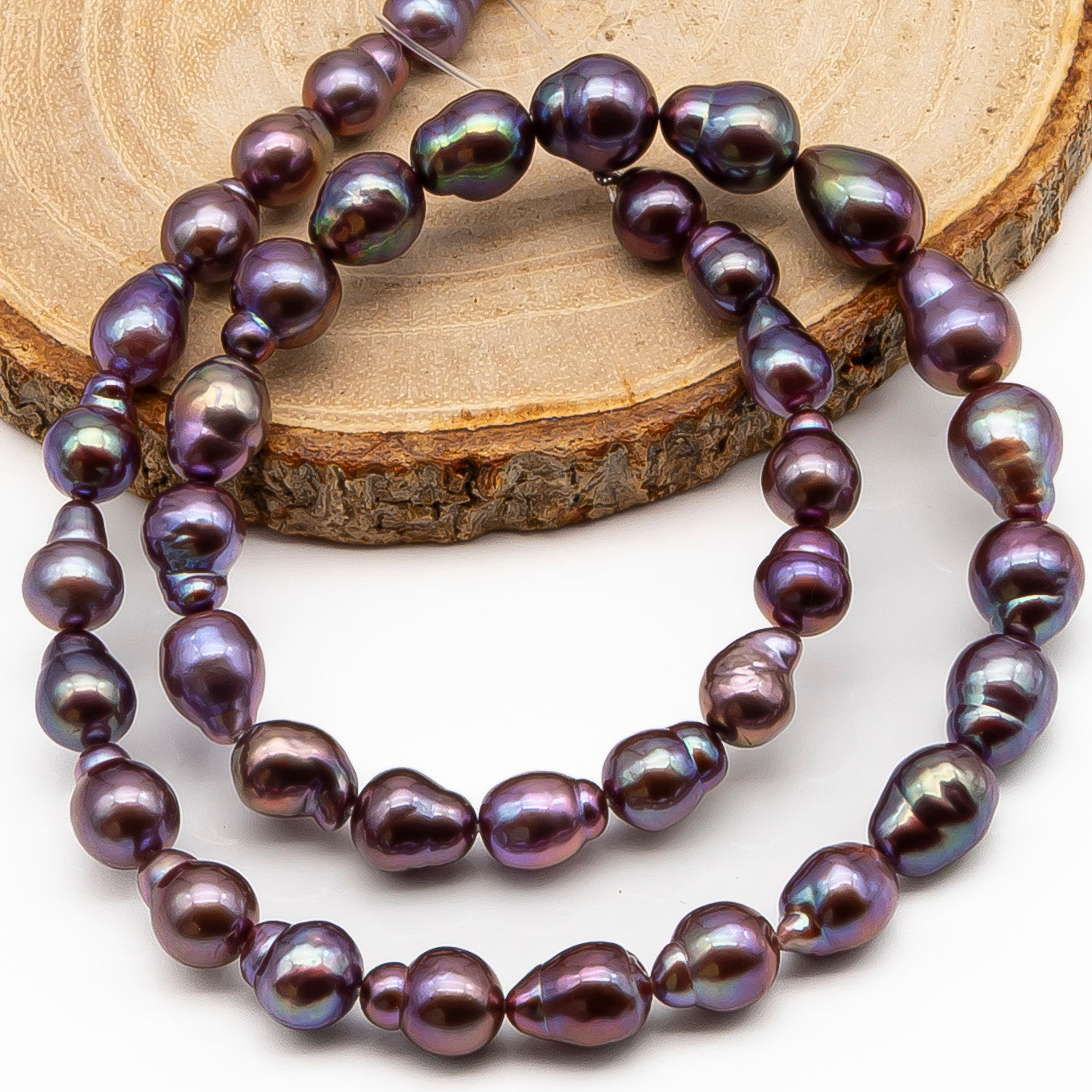 9-11mm Edison Pearl in Full Strand, Freshwater Pearl in Natural Colors with High Luster, Pre-Strung for Jewelry Making, SKU # 2851ED