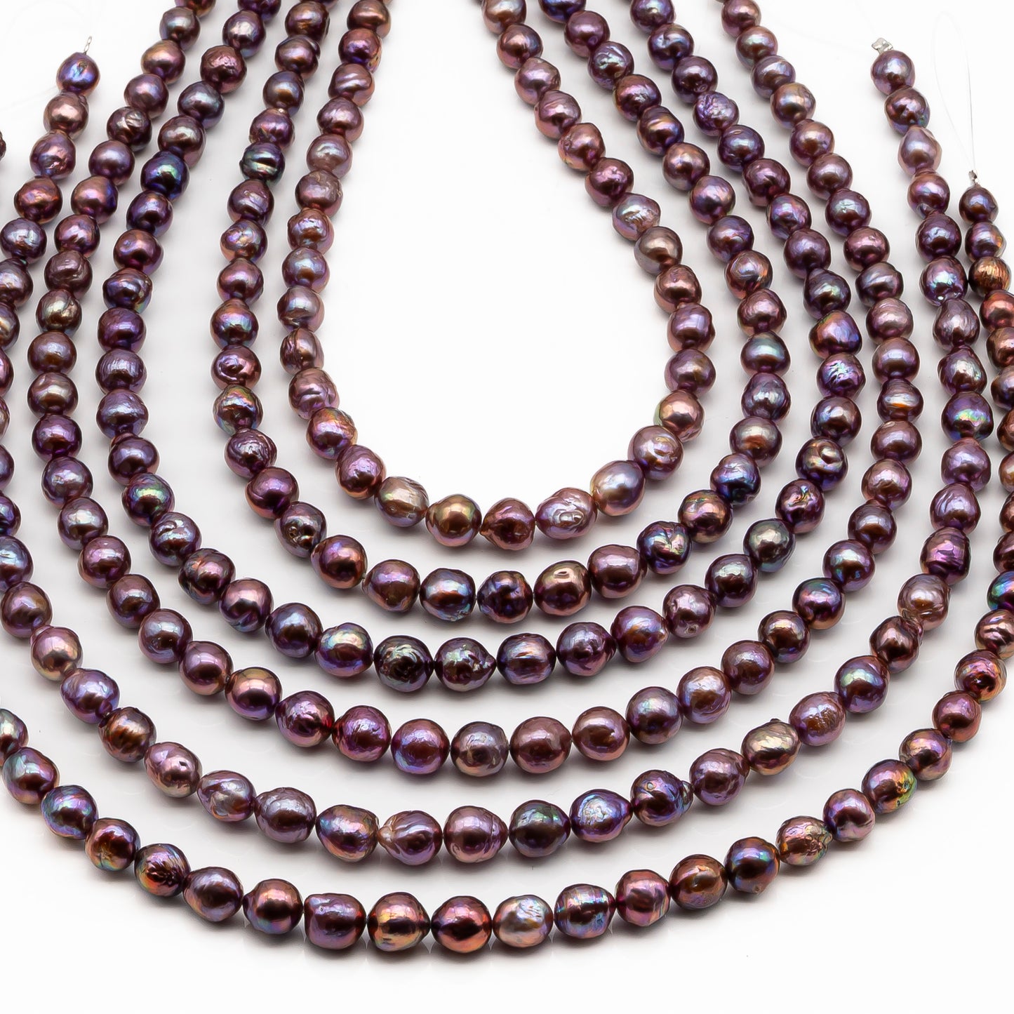 9-11mm Edison Pearl in Full Strand, Freshwater Pearl in Natural Colors with High Luster, Pre-Strung for Jewelry Making, SKU # 2854ED