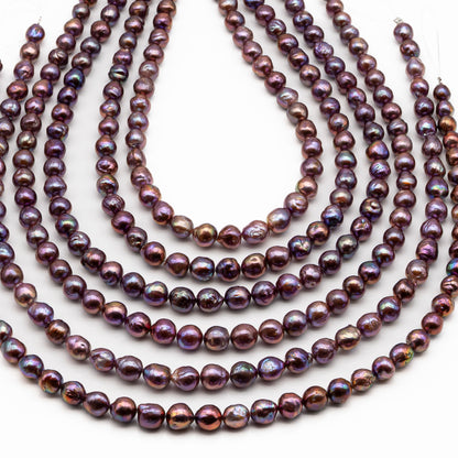 9-11mm Edison Pearl in Full Strand, Freshwater Pearl in Natural Colors with High Luster, Pre-Strung for Jewelry Making, SKU # 2854ED