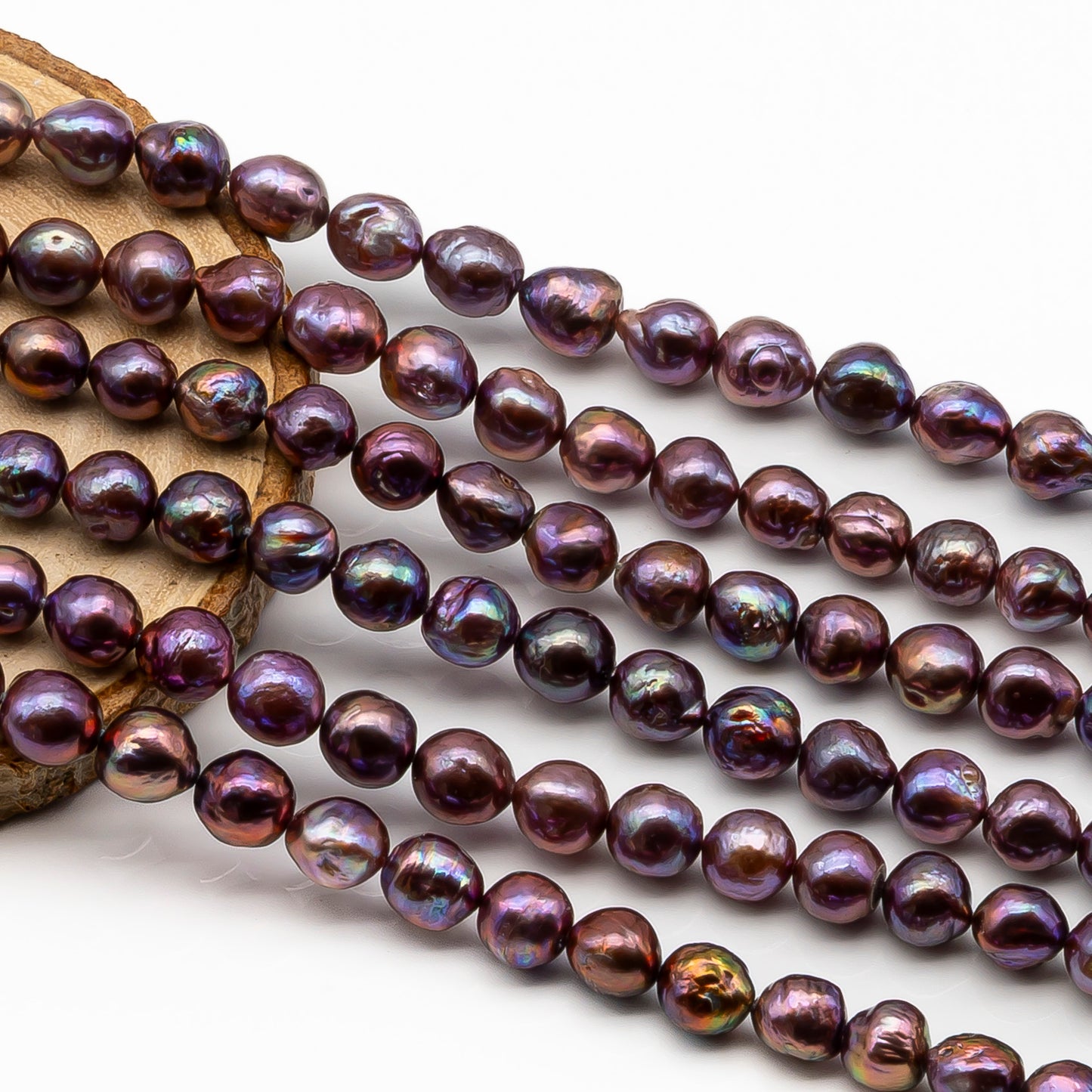 9-11mm Edison Pearl in Full Strand, Freshwater Pearl in Natural Colors with High Luster, Pre-Strung for Jewelry Making, SKU # 2854ED