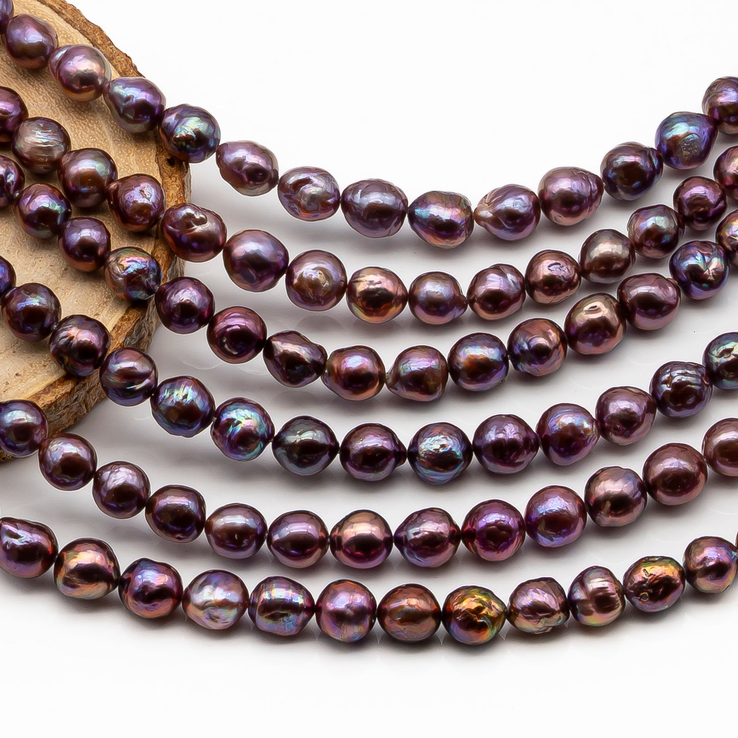 9-11mm Edison Pearl in Full Strand, Freshwater Pearl in Natural Colors with High Luster, Pre-Strung for Jewelry Making, SKU # 2854ED