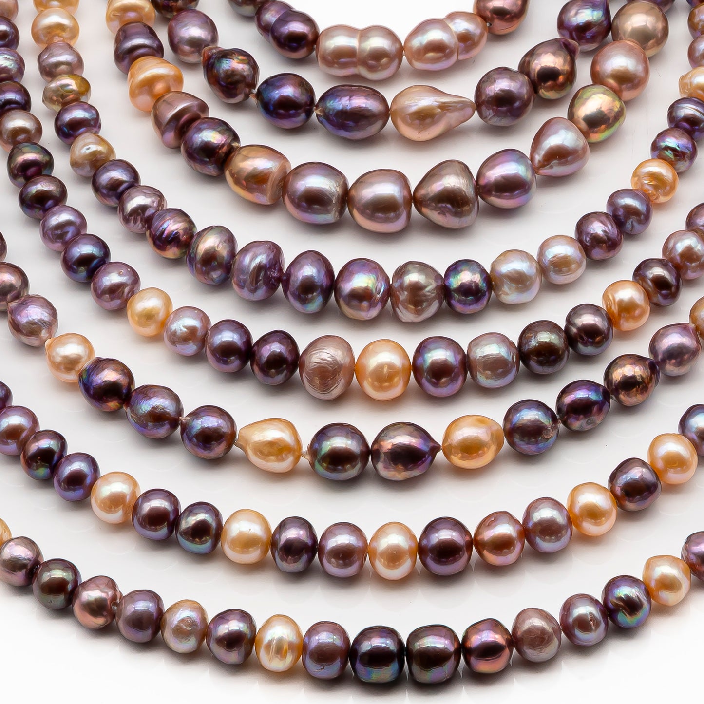 9-11mm Edison Pearl in Full Strand, Freshwater Pearl in Natural Colors with High Luster, Pre-Strung for Jewelry Making, SKU # 2855ED