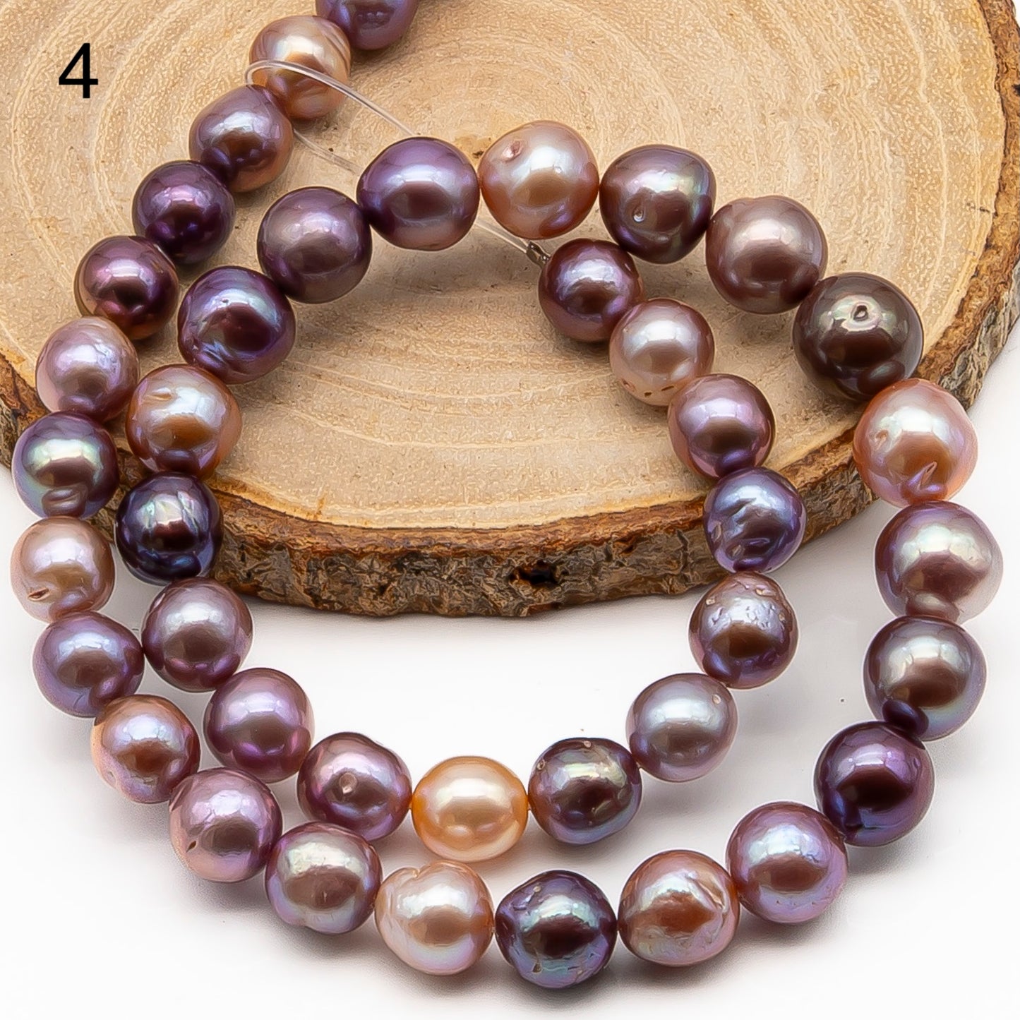 9-11mm Edison Pearl in Full Strand, Freshwater Pearl in Natural Colors with High Luster, Pre-Strung for Jewelry Making, SKU # 2857ED