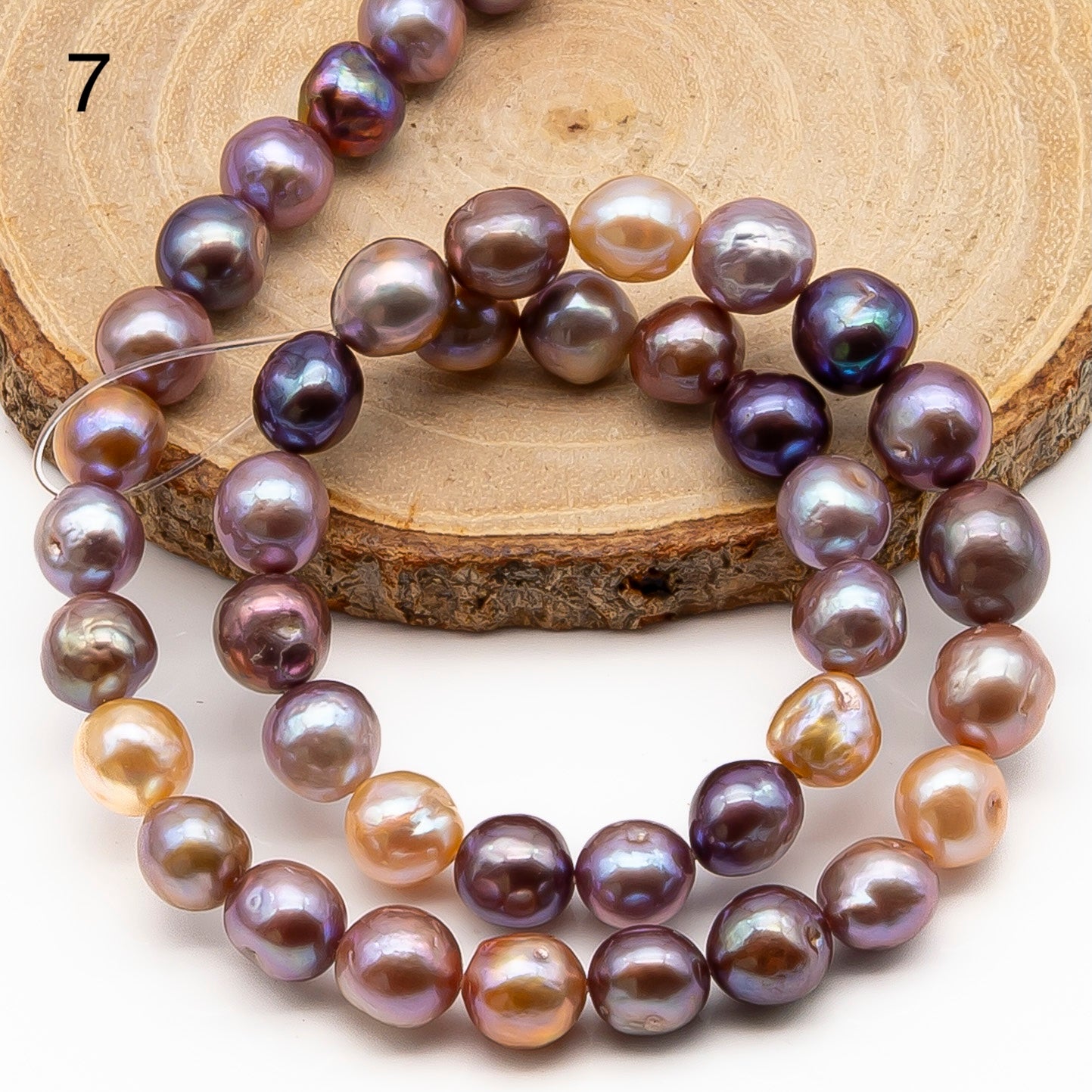 9-11mm Edison Pearl in Full Strand, Freshwater Pearl in Natural Colors with High Luster, Pre-Strung for Jewelry Making, SKU # 2857ED