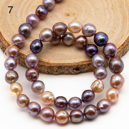 9-11mm Edison Pearl in Full Strand, Freshwater Pearl in Natural Colors with High Luster, Pre-Strung for Jewelry Making, SKU # 2857ED