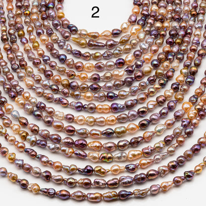 7-9mm Edison Pearl in Full Strand, Freshwater Pearl in Natural Colors with High Luster, Pre-Strung for Jewelry Making, SKU # 2858ED