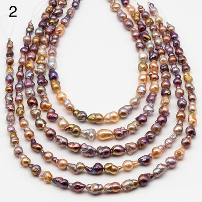 7-9mm Edison Pearl in Full Strand, Freshwater Pearl in Natural Colors with High Luster, Pre-Strung for Jewelry Making, SKU # 2858ED