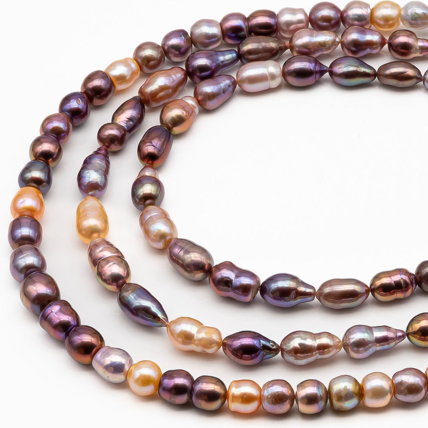 7-9mm Edison Pearl in Full Strand, Freshwater Pearl in Natural Colors with High Luster, Pre-Strung for Jewelry Making, SKU # 2859ED