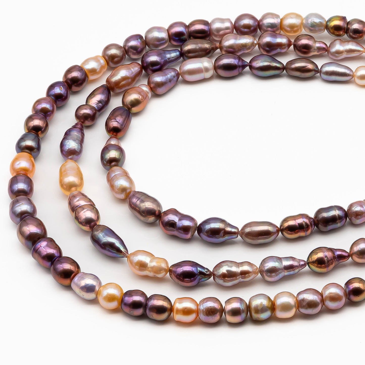 7-9mm Edison Pearl in Full Strand, Freshwater Pearl in Natural Colors with High Luster, Pre-Strung for Jewelry Making, SKU # 2859ED