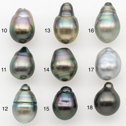 11-12mm Tahitian Pearl Natural Color with Minor Blemishes, Loose Undrilled for Jewelry Making, SKU # 3347H