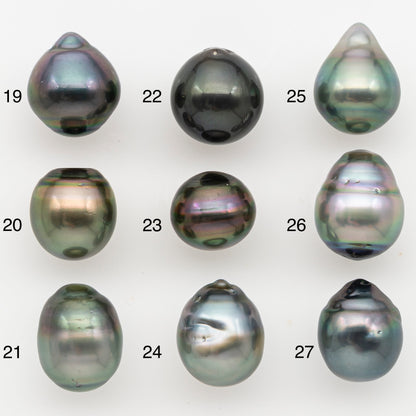 11-12mm Tahitian Pearl Natural Color with Minor Blemishes, Loose Undrilled for Jewelry Making, SKU # 3347H