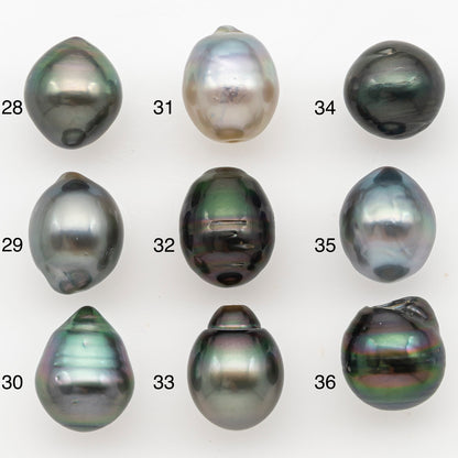 11-12mm Tahitian Pearl Natural Color with Minor Blemishes, Loose Undrilled for Jewelry Making, SKU # 3347H