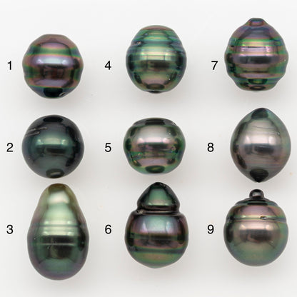 11-12mm Tahitian Pearl Natural Color with Minor Blemishes, Loose Undrilled for Jewelry Making, SKU # 3348H