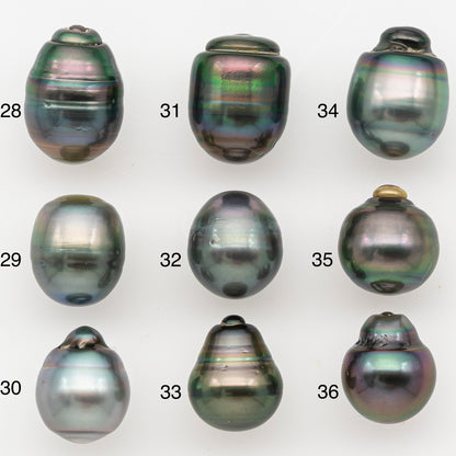 11-12mm Tahitian Pearl Natural Color with Minor Blemishes, Loose Undrilled for Jewelry Making, SKU # 3348H