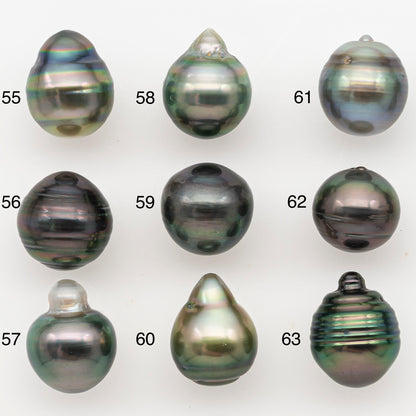 11-12mm Tahitian Pearl Natural Color with Minor Blemishes, Loose Undrilled for Jewelry Making, SKU # 3348H