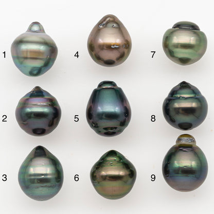 11-12mm Tahitian Pearl Natural Color with Minor Blemishes, Loose Undrilled for Jewelry Making, SKU # 3349H