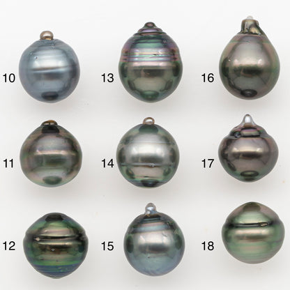 11-12mm Tahitian Pearl Natural Color with Minor Blemishes, Loose Undrilled for Jewelry Making, SKU # 3349H