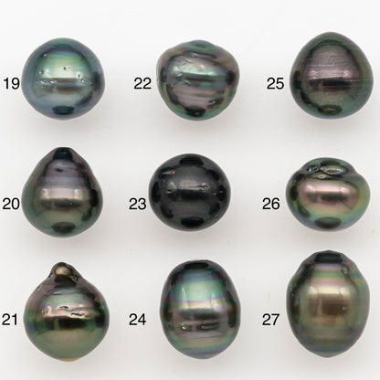 11-12mm Tahitian Pearl Natural Color with Minor Blemishes, Loose Undrilled for Jewelry Making, SKU # 3349H