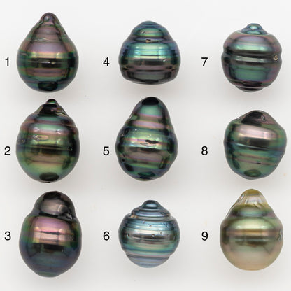 11-12mm Tahitian Pearl Natural Color with Minor Blemishes, Loose Undrilled for Jewelry Making, SKU # 3350H