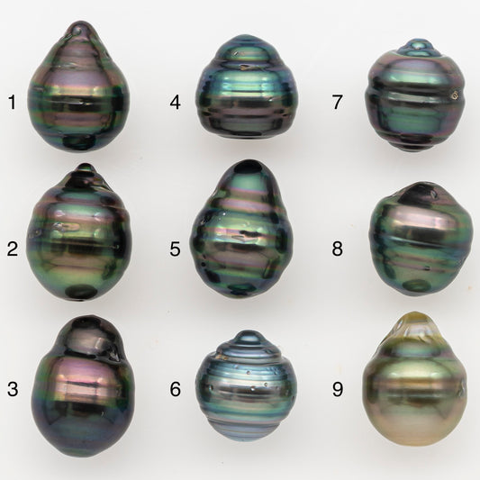 11-12mm Tahitian Pearl Natural Color with Minor Blemishes, Loose Undrilled for Jewelry Making, SKU # 3350H