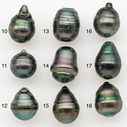 11-12mm Tahitian Pearl Natural Color with Minor Blemishes, Loose Undrilled for Jewelry Making, SKU # 3350H