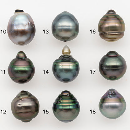 11-12mm Tahitian Pearl Natural Color with Minor Blemishes, Loose Undrilled for Jewelry Making, SKU # 3351H
