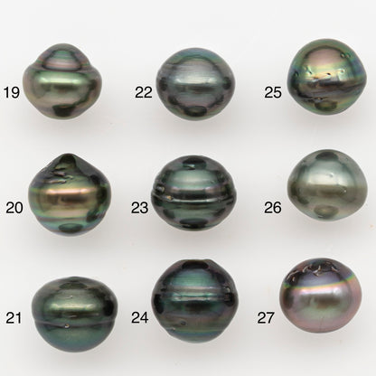 11-12mm Tahitian Pearl Natural Color with Minor Blemishes, Loose Undrilled for Jewelry Making, SKU # 3351H