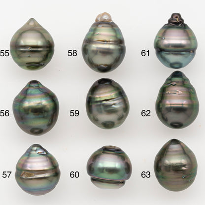11-12mm Tahitian Pearl Natural Color with Minor Blemishes, Loose Undrilled for Jewelry Making, SKU # 3351H