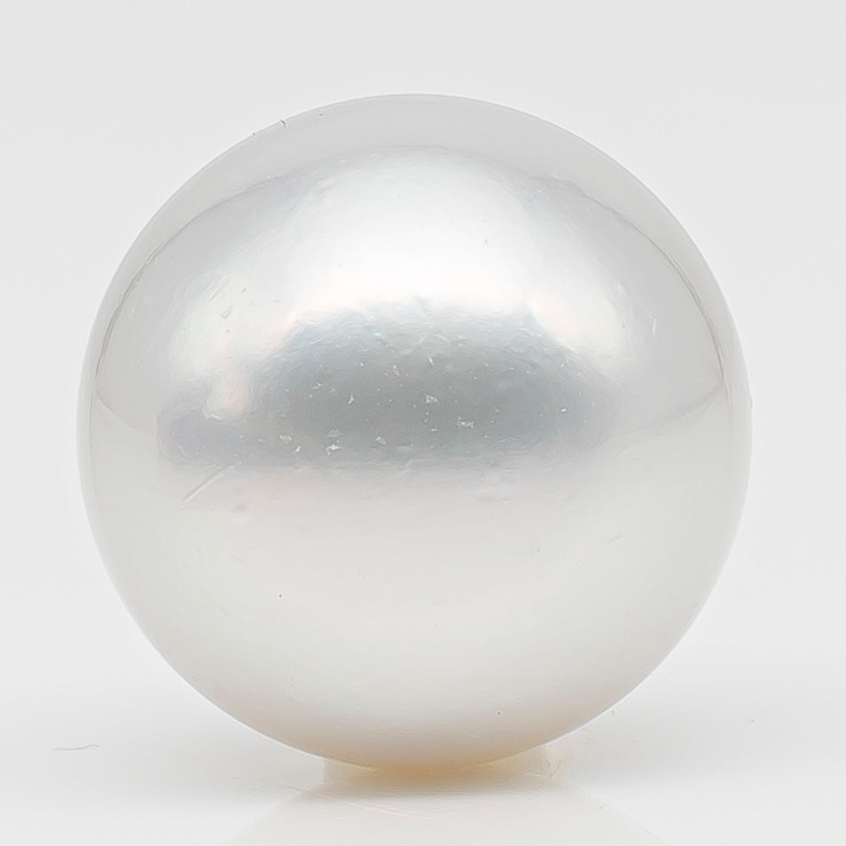 17.2mm Australian White South Sea Pearl, Round Undrilled Loose Pearl, High Luster, Rare Large Size, Jewelry Making, SKU # 3353WS