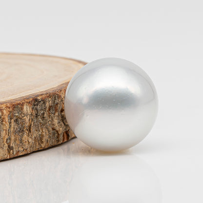 17.2mm Australian White South Sea Pearl, Round Undrilled Loose Pearl, High Luster, Rare Large Size, Jewelry Making, SKU # 3353WS