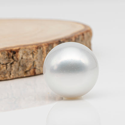 17.2mm Australian White South Sea Pearl, Round Undrilled Loose Pearl, High Luster, Rare Large Size, Jewelry Making, SKU # 3353WS