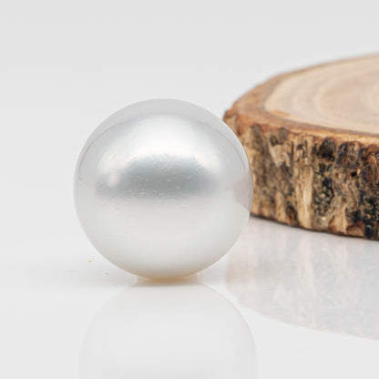 17.2mm Australian White South Sea Pearl, Round Undrilled Loose Pearl, High Luster, Rare Large Size, Jewelry Making, SKU # 3353WS
