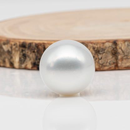 17.2mm Australian White South Sea Pearl, Round Undrilled Loose Pearl, High Luster, Rare Large Size, Jewelry Making, SKU # 3353WS