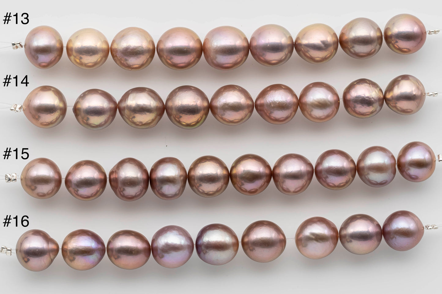 11-12mm Near Round Edison Pearl, Freshwater in Natural Color with Nice Luster for Beading, SKU # 1234EP