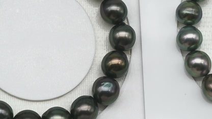 10-11mm 7-8 Inch Tahitian Pearl Short Strand (No Hole), Natural Colors, SKU # 3312TH