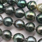 8-9mm Tahitian Pearl Bead with High Luster, In Full Strand with Blemishes for Jewelry Making, SKU # 1853TH